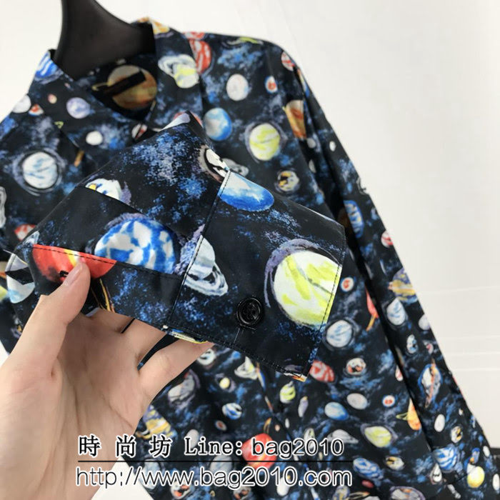 LV路易威登 19ss Galaxy星空系列 銀河行星圖案 活性印花工藝 無膠感 原版真絲混紡面料 高版本男女同款 ydi2572